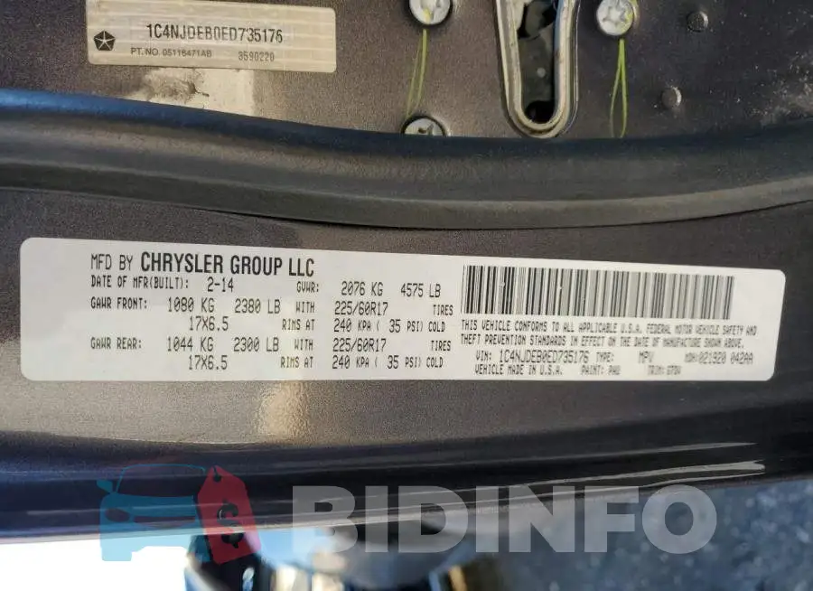 1C4NJDEB0ED735176 Photo# 13