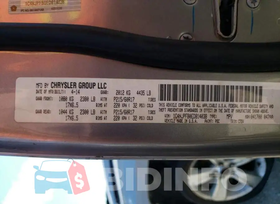 1C4NJPFB0ED814038 Photo# 10