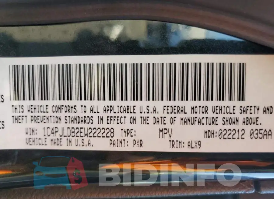 1C4PJLDB2EW222228 Photo# 10