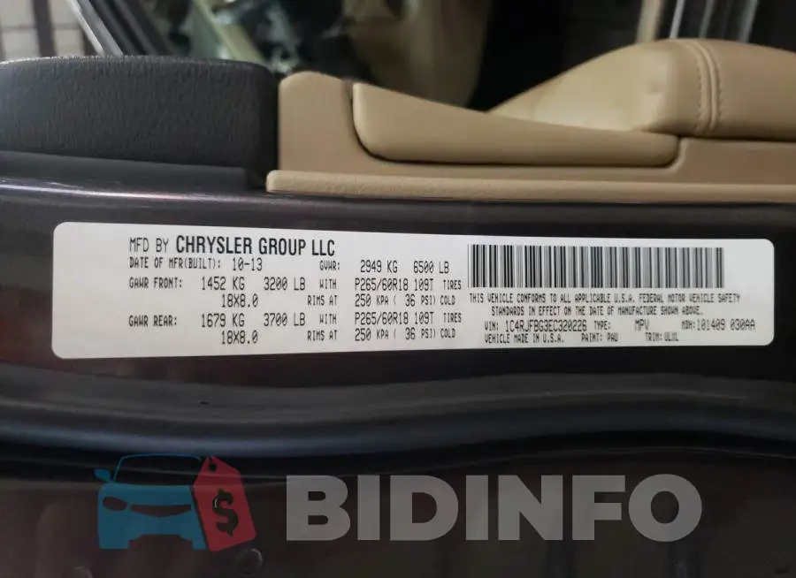 1C4RJFBG3EC320226 Photo# 13