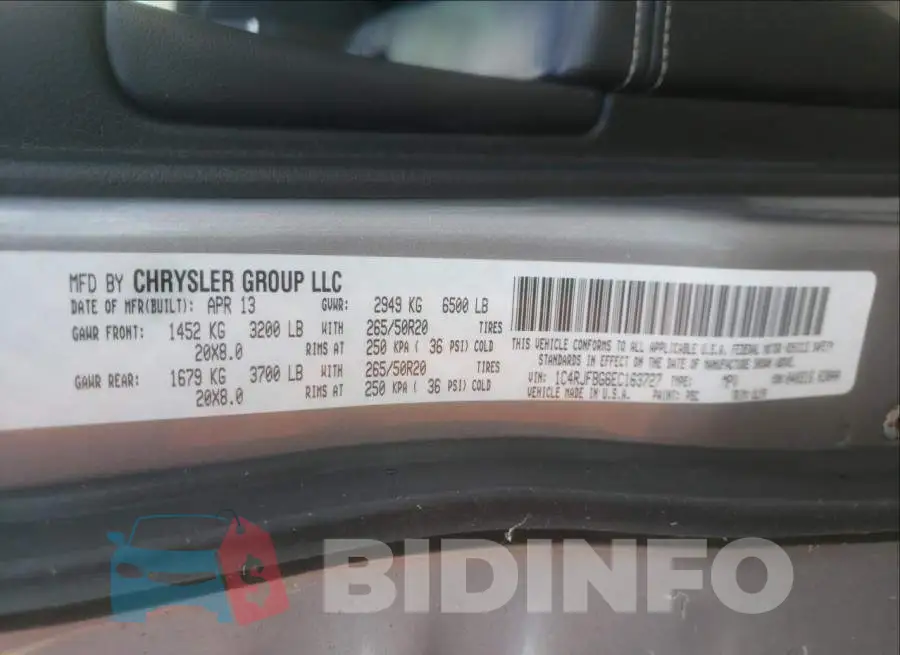 1C4RJFBG6EC163727 Photo# 10