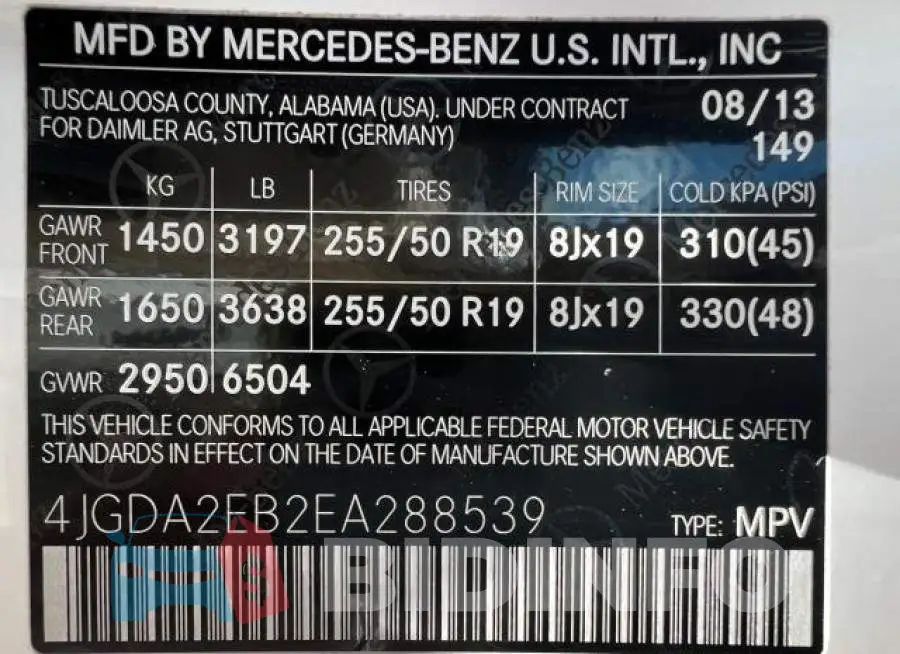 4JGDA2EB2EA288539 Photo# 10