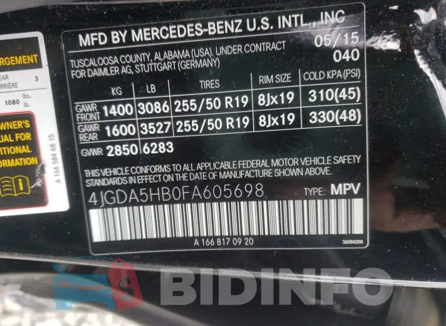 4JGDA5HB0FA605698 Photo# 10