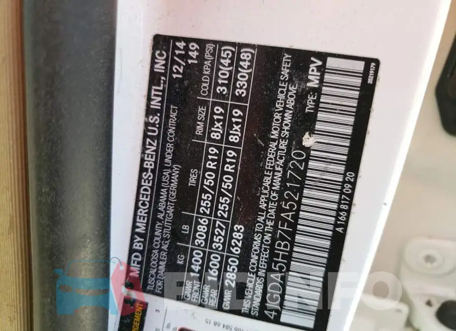 4JGDA5HB7FA521720 Photo# 10