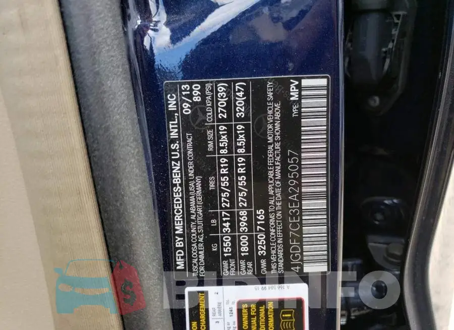 4JGDF7CE3EA295057 Photo# 10