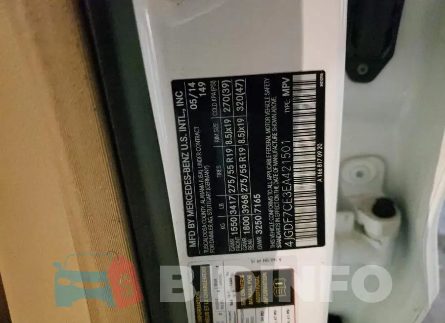4JGDF7CE3EA421501 Photo# 10