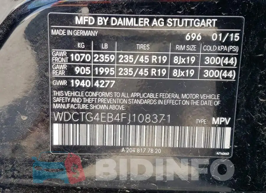 WDCTG4EB4FJ108371 Photo# 10
