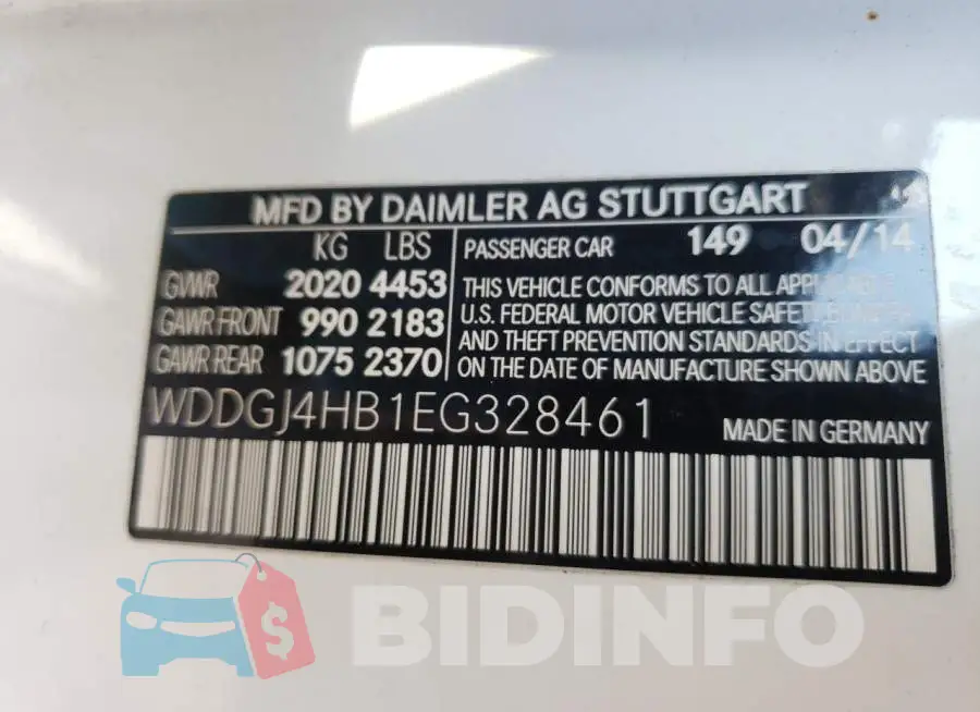 WDDGJ4HB1EG328461 Photo# 10