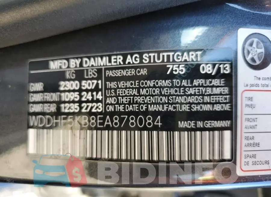 WDDHF5KB8EA878084 Photo# 12