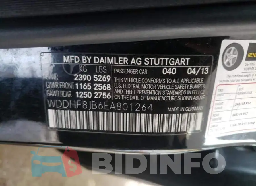 WDDHF8JB6EA801264 Photo# 10