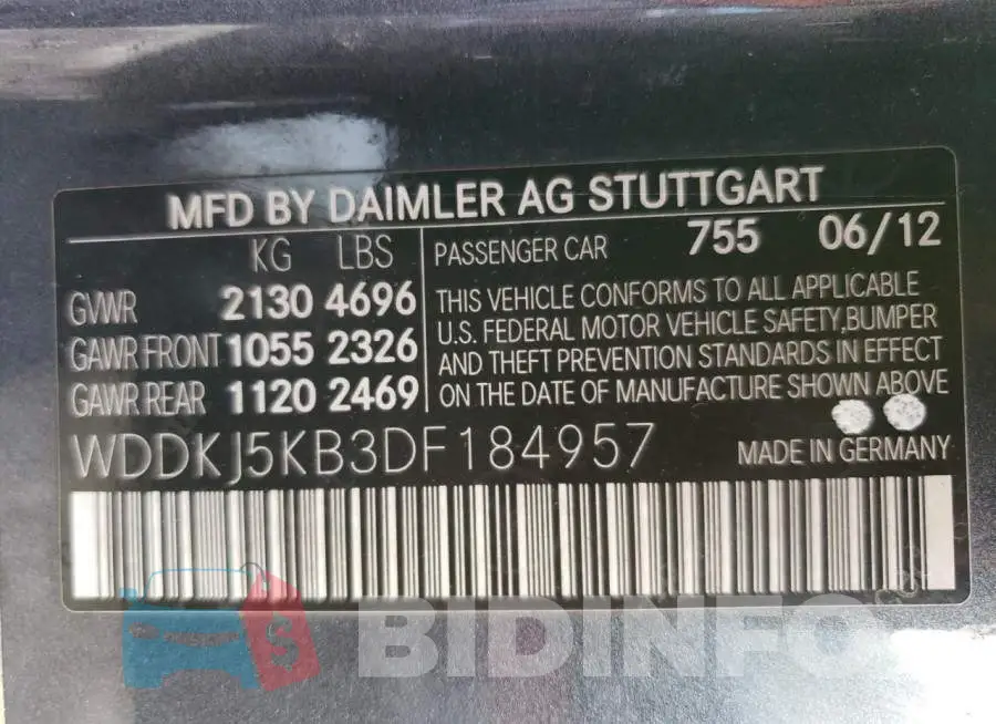 WDDKJ5KB3DF184957 Photo# 12