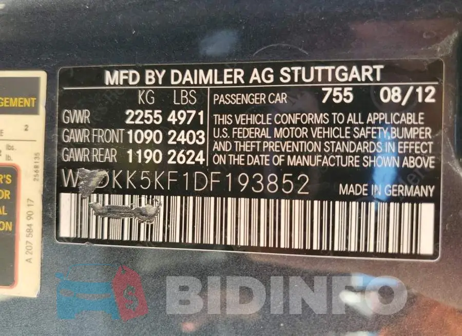 WDDKK5KF1DF193852 Photo# 10