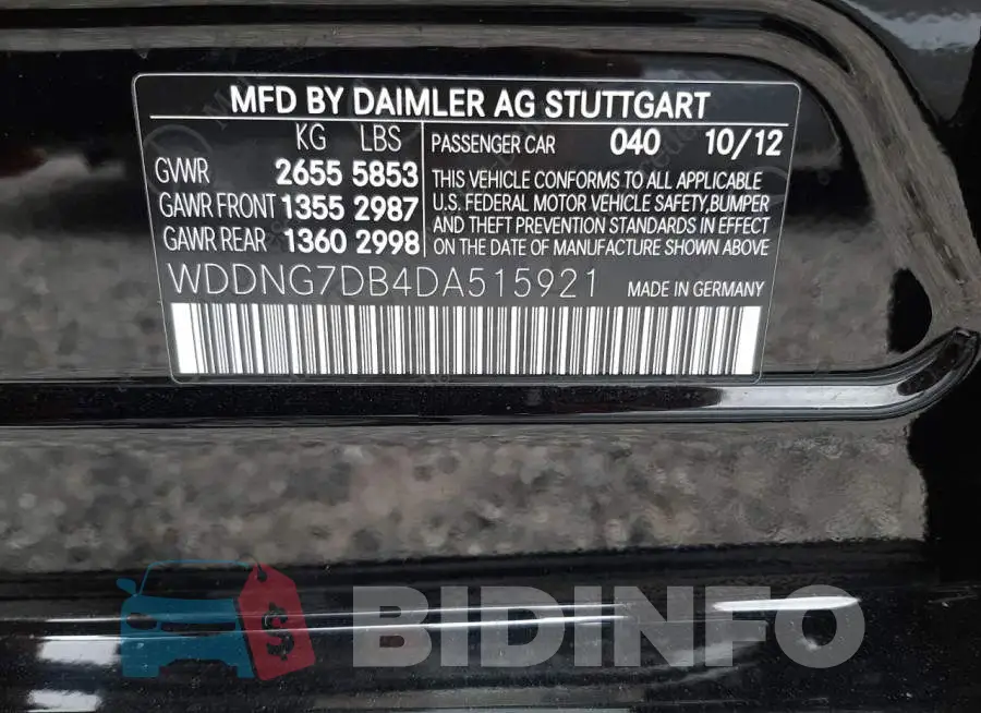 WDDNG7DB4DA515921 Photo# 10