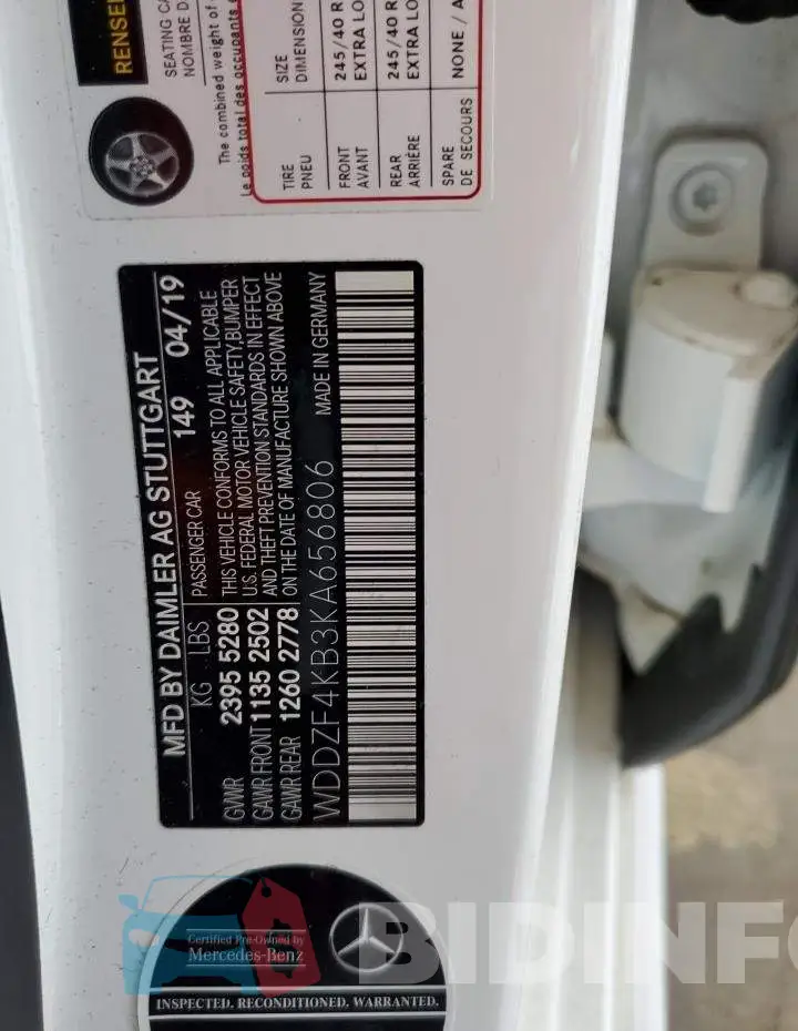 WDDZF4KB3KA656806 Photo# 10