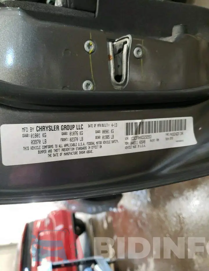 1C3CDFAHXDD232553 Photo# 12