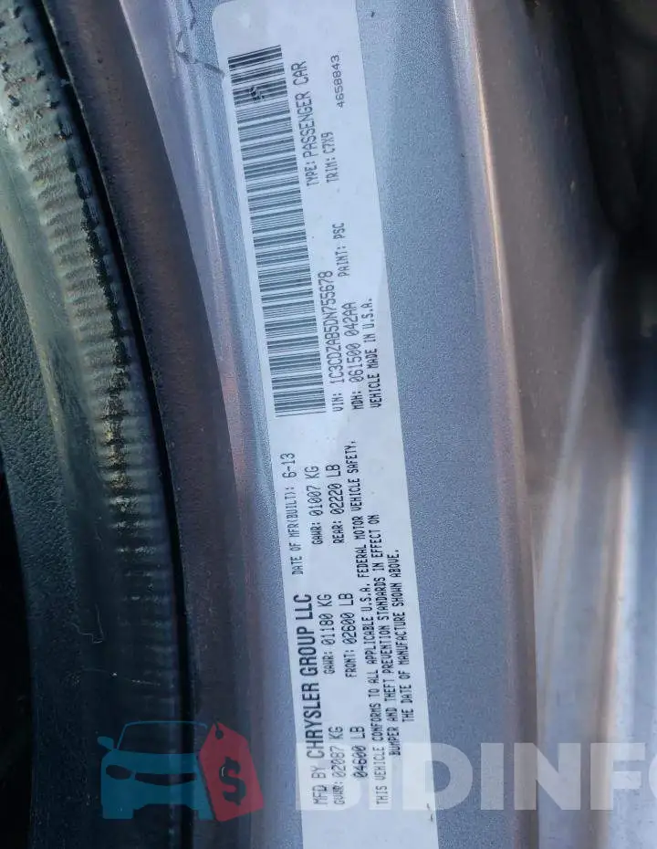 1C3CDZAB5DN755678 Photo# 10