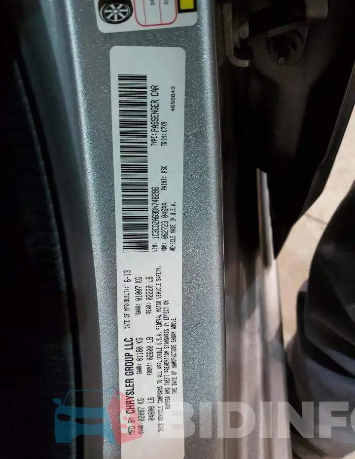1C3CDZAG3DN748286 Photo# 10