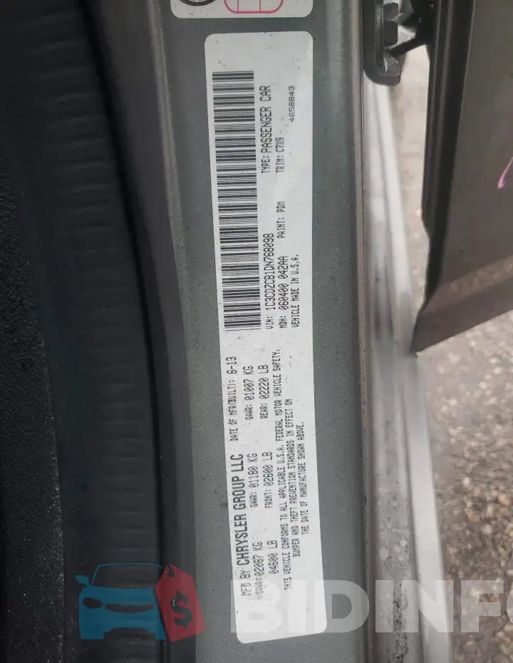 1C3CDZCB1DN768098 Photo# 12