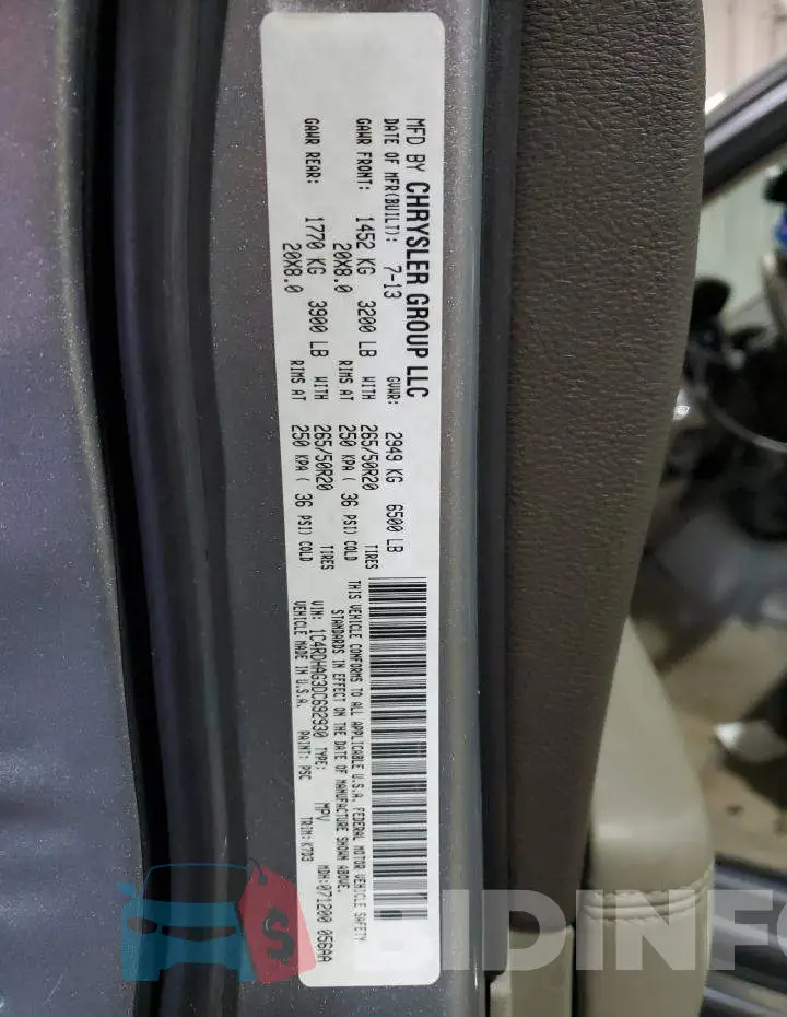 1C4RDHAG3DC692930 Photo# 10