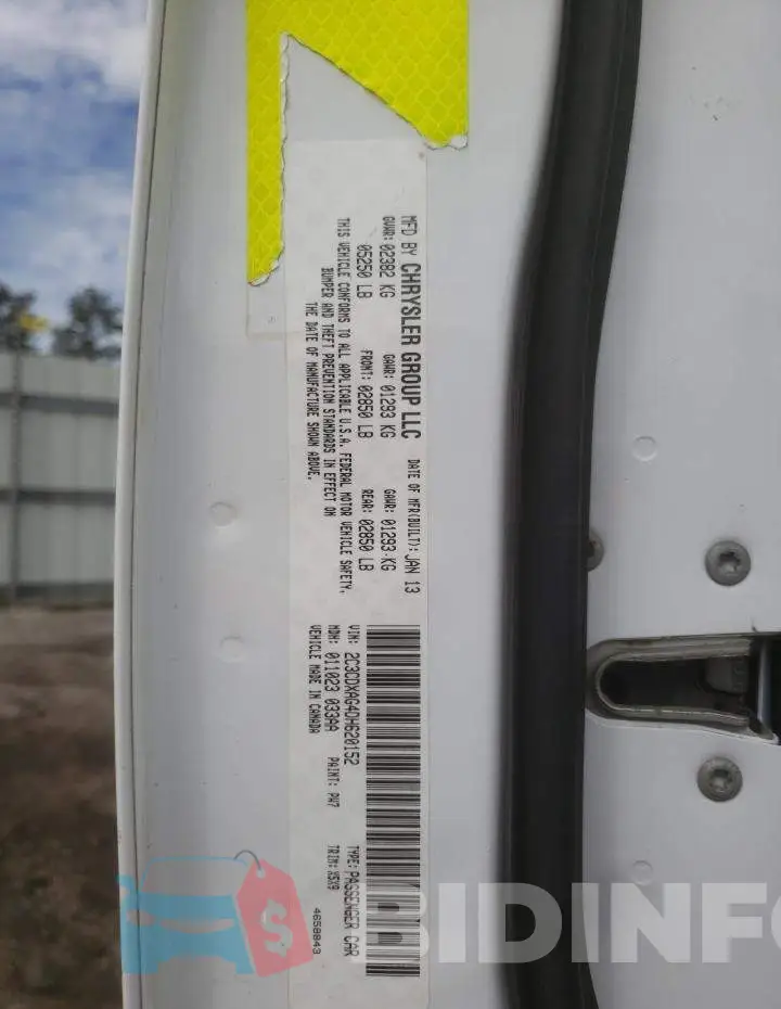 2C3CDXAG4DH620152 Photo# 10