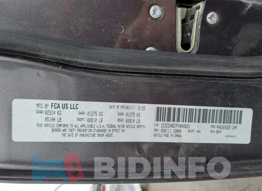 2C3CDXBG7FH840631 Photo# 13