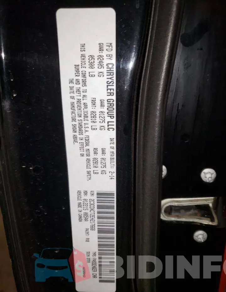2C3CDXCT2EH217668 Photo# 10