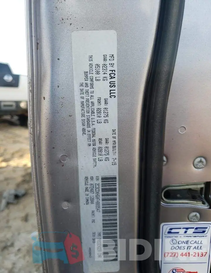 2C3CDXHG0FH889547 Photo# 10