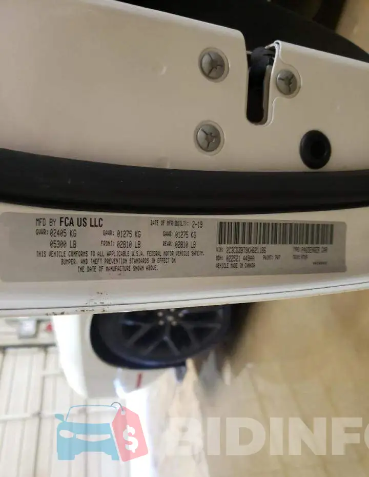 2C3CDZBT9KH621186 Photo# 10