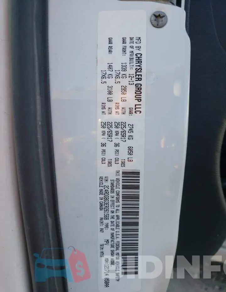 2C4RDGBG3ER261568 Photo# 10