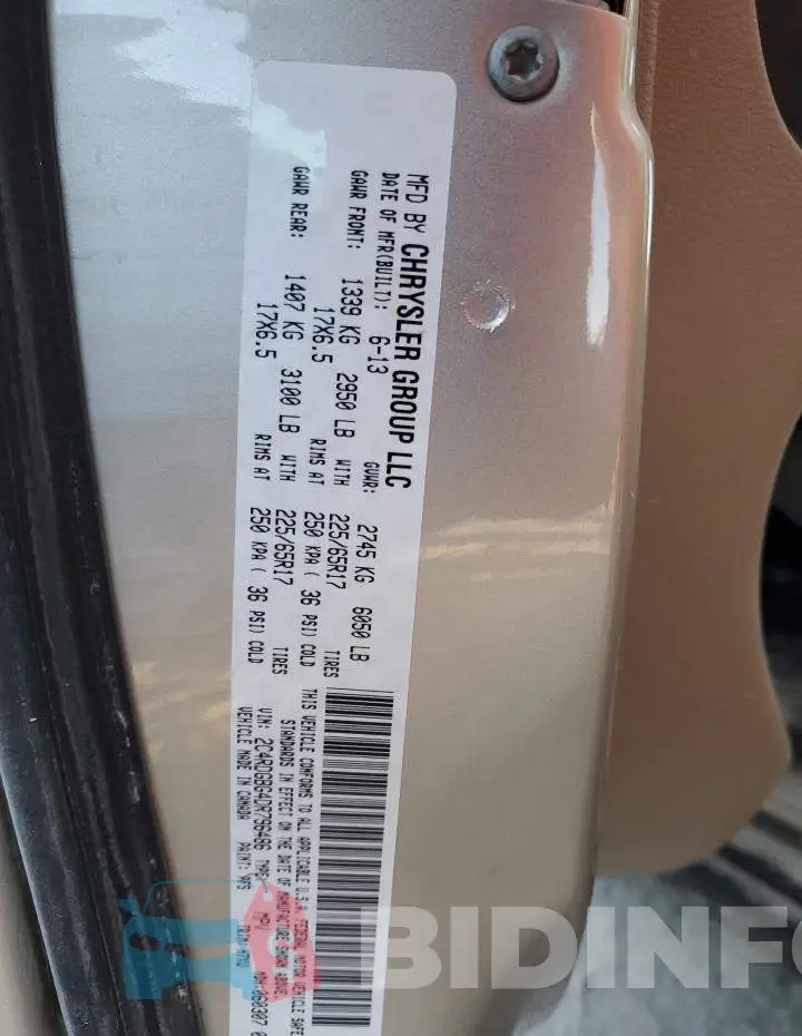 2C4RDGBG4DR796486 Photo# 10