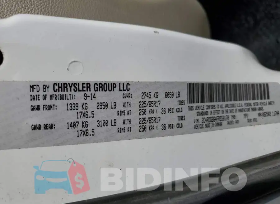 2C4RDGBG4FR550170 Photo# 10