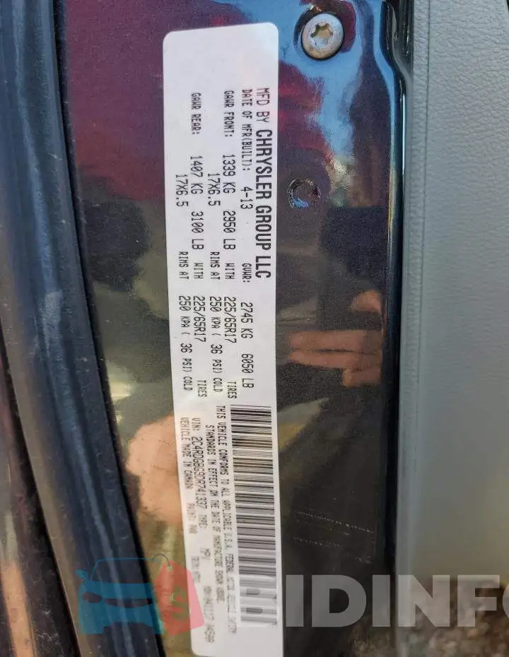 2C4RDGBG9DR741337 Photo# 13