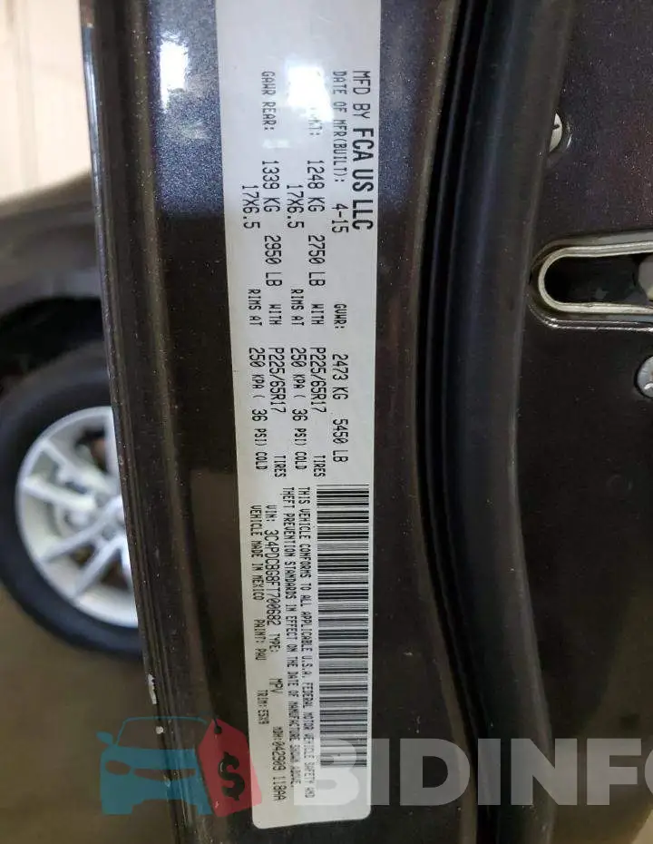 3C4PDCBG8FT700682 Photo# 10
