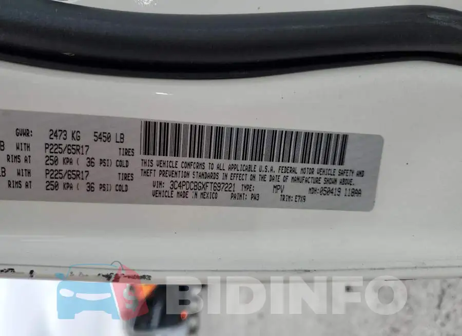 3C4PDCBGXFT697221 Photo# 13