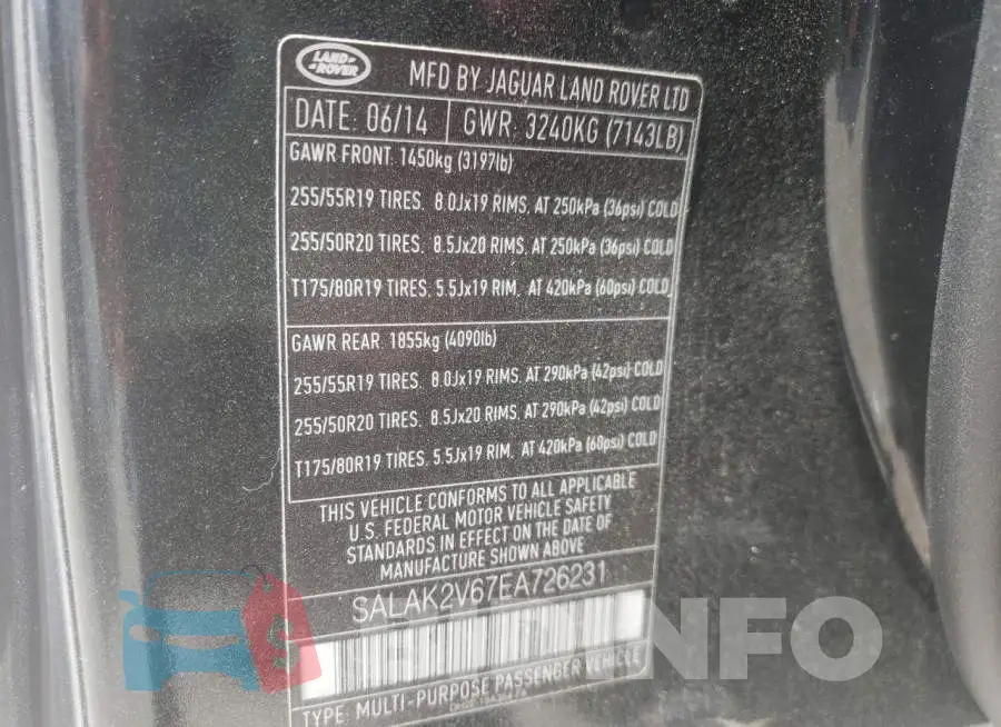 SALAK2V67EA726231 Photo# 10