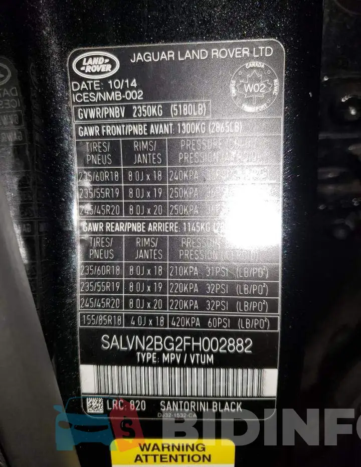 SALVN2BG2FH002882 Photo# 10