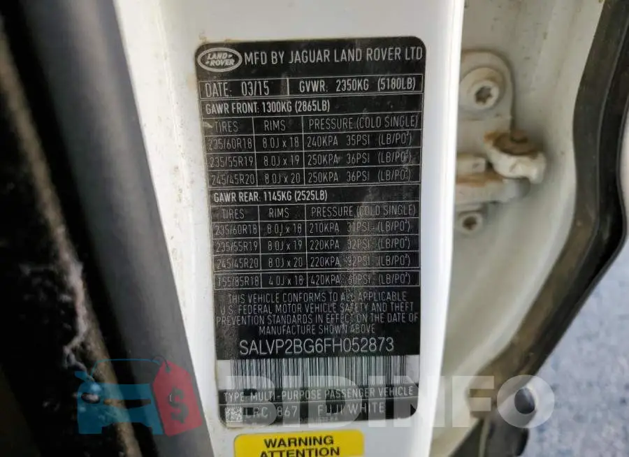 SALVP2BG6FH052873 Photo# 10
