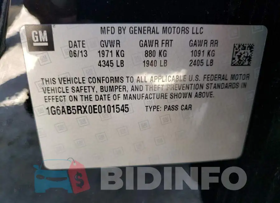 1G6AB5RX0E0101545 Photo# 10