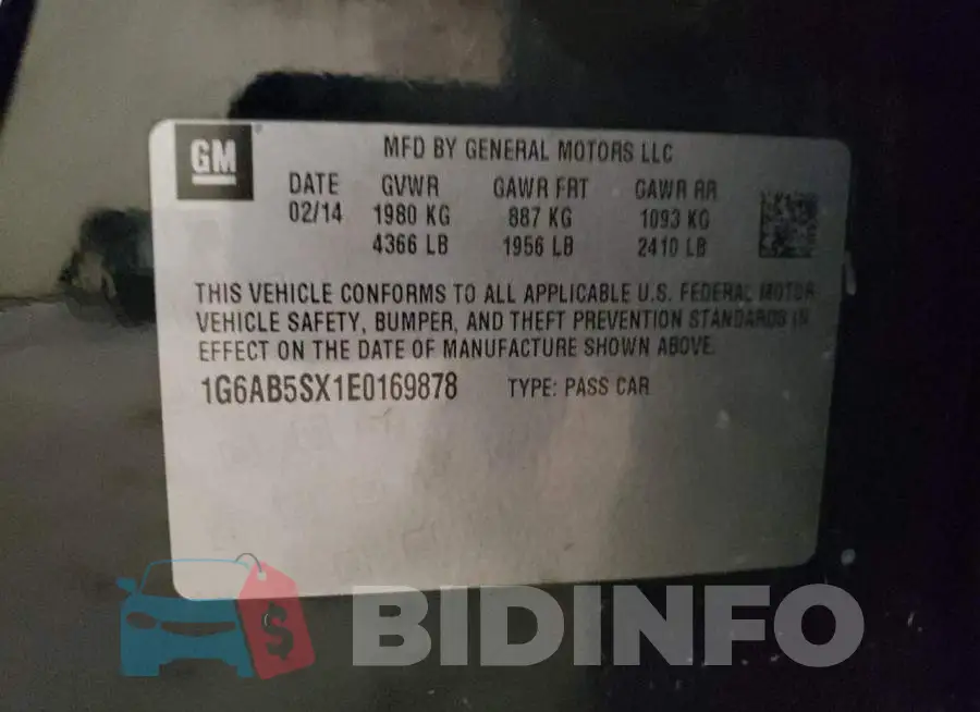 1G6AB5SX1E0169878 Photo# 10