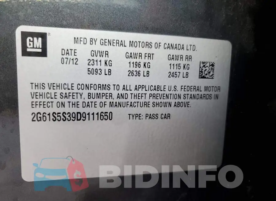 2G61S5S39D9111650 Photo# 12