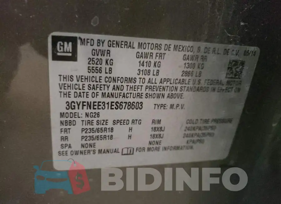 3GYFNEE31ES678603 Photo# 10