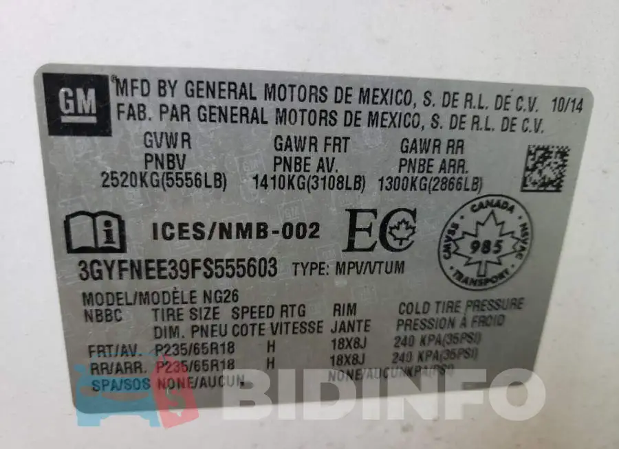 3GYFNEE39FS555603 Photo# 13