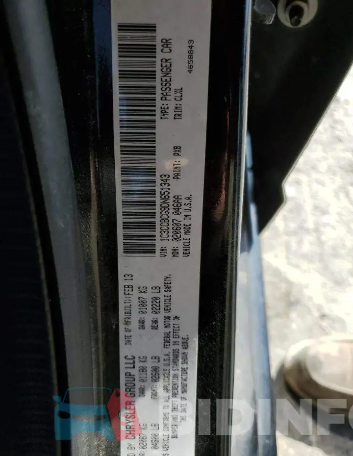 1C3CCBCG9DN651343 Photo# 10