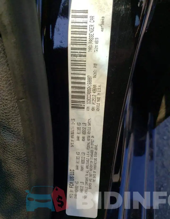 1C3CCCAB9GN168887 Photo# 10