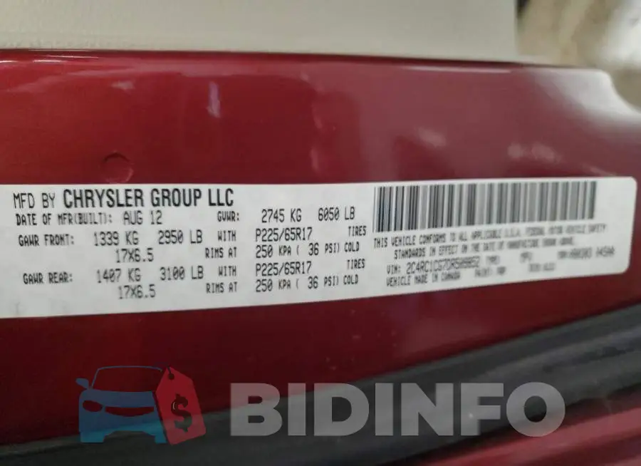 2C4RC1CG7DR509852 Photo# 14