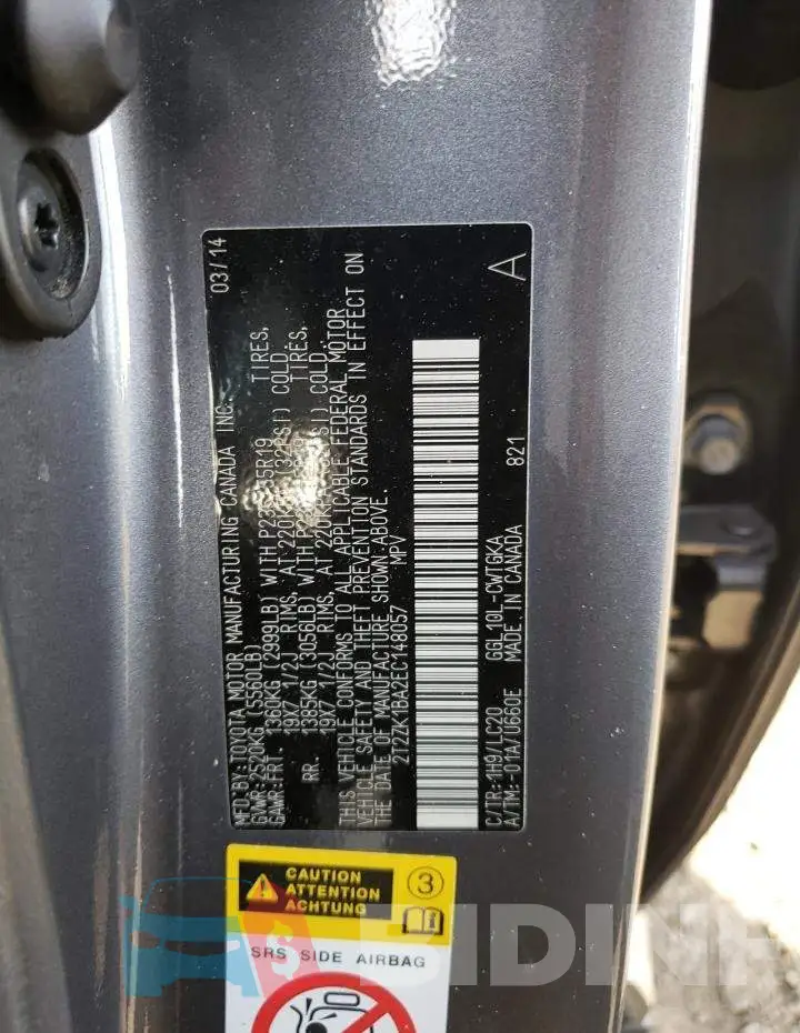 2T2ZK1BA2EC148057 Photo# 12