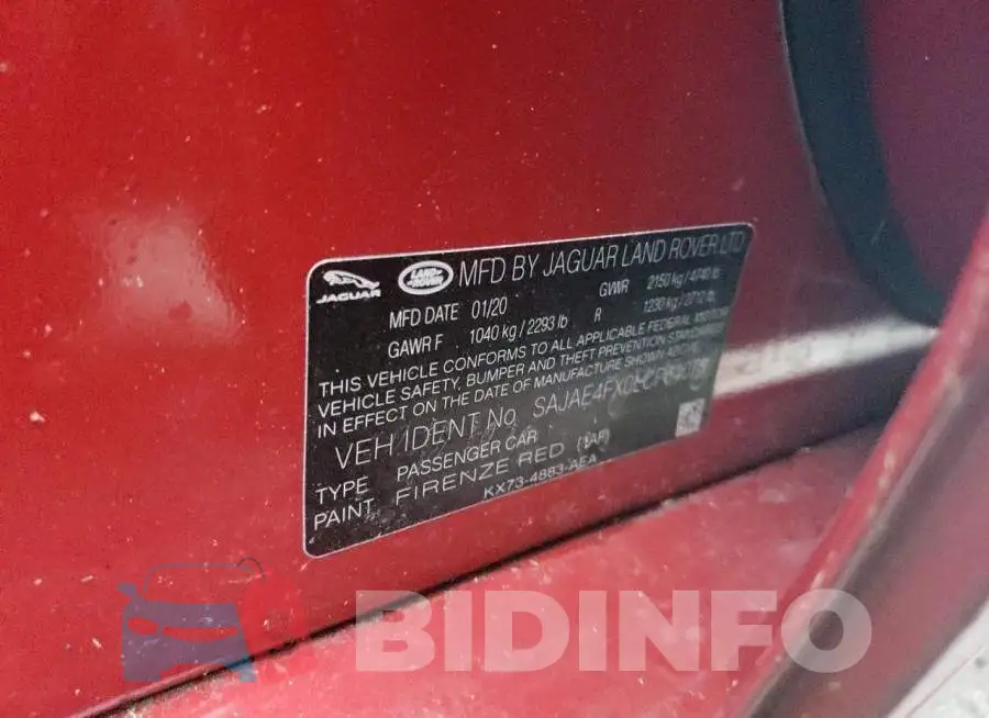 SAJAE4FX0LCP64078 Photo# 10