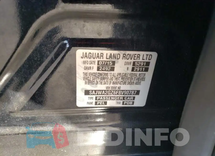 SAJWA2GZ6F8V90787 Photo# 13