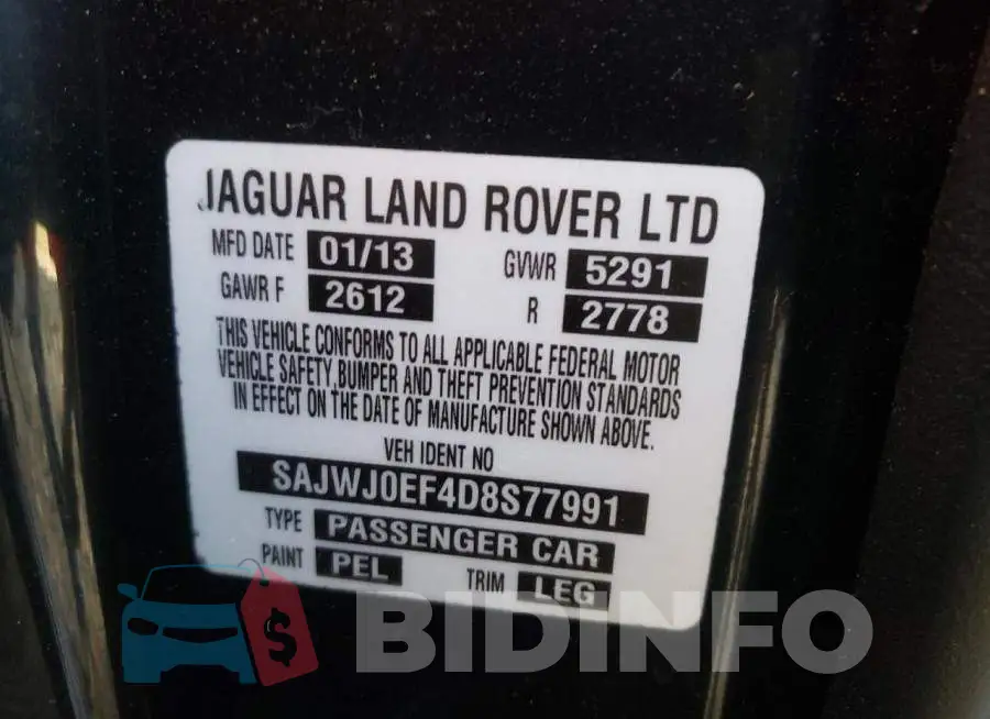 SAJWJ0EF4D8S77991 Photo# 10