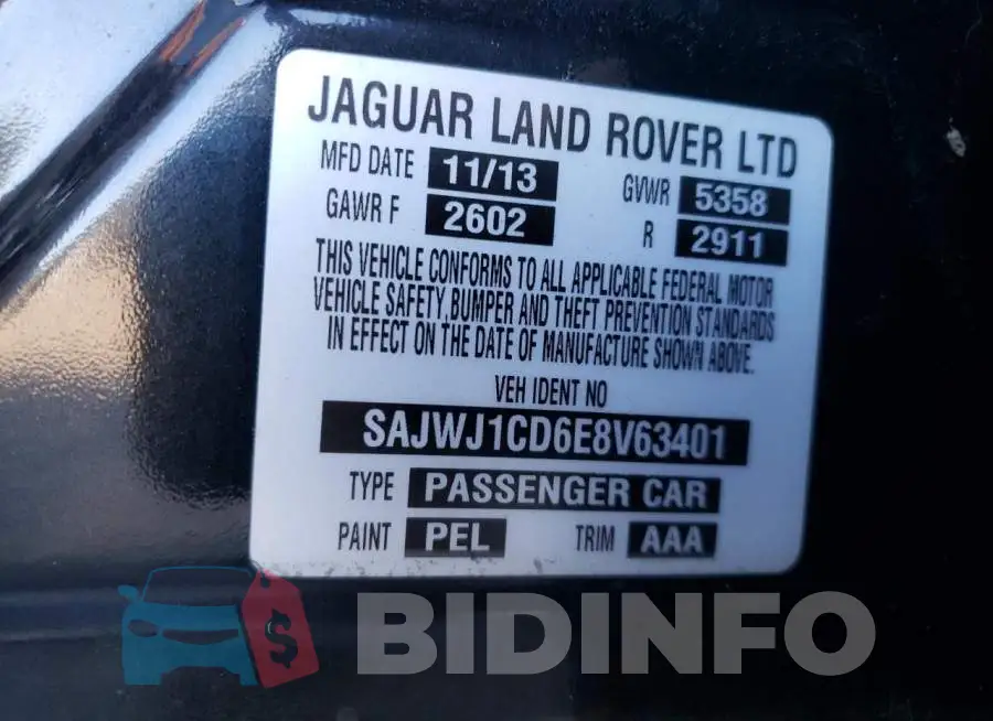 SAJWJ1CD6E8V63401 Photo# 12